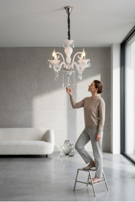 Ceiling lamp A modern white pendant light living room luxury new
