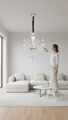 Ceiling lamp A modern pendant light living room luxury new white
