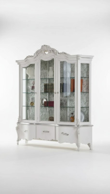 Luxury Wood Display Cabinet Sideboard Design Cupboards White Italian Furniture