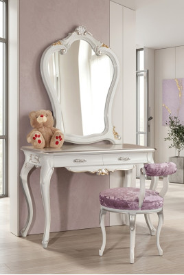Makeup table set console mirror bedroom furniture design 2-piece wood