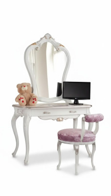 Makeup table set console mirror bedroom furniture design 2-piece wood