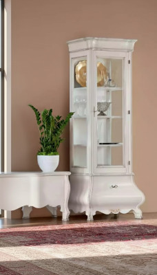 Luxury wood cabinet design display case white Italian furniture cabinet display cases