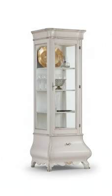 Luxury wood cabinet design display case white Italian furniture cabinet display cases