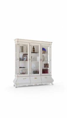 Wooden display cabinet luxury cupboards classic sideboard furniture Italian 185x50cm