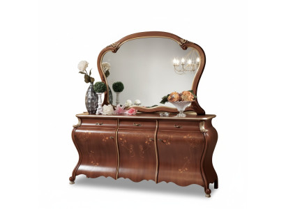 Dresser with mirror console furniture dressers with drawers set 2-piece