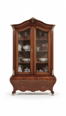 Luxury wood showcase sideboard design cabinets brown Italian furniture new