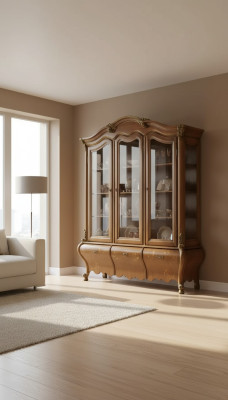 Luxury wood display cabinet sideboard design cabinets brown Italian furniture