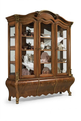Luxury wood display cabinet sideboard design cabinets brown Italian furniture