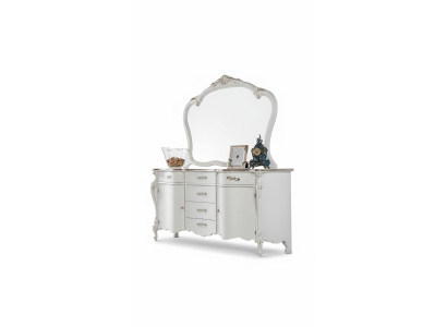 Dresser mirror drawers luxury shelves furniture group new set 2-piece