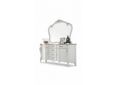 Dresser mirror drawers luxury shelves furniture group new set 2-piece