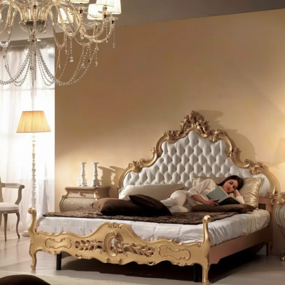 Bed upholstery design luxury double Chesterfield 180x200 hotel beds