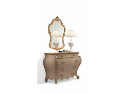 Dresser Mirror Group Wood Design Side Cabinet Wardrobe Furniture Set 2-piece