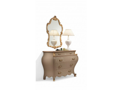 Dresser Mirror Group Wood Design Side Cabinet Wardrobe Furniture Set 2-piece