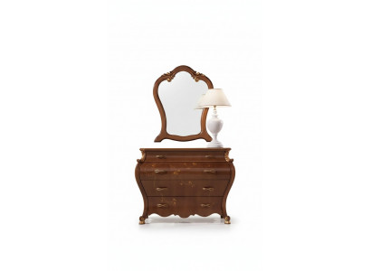 Bedroom mirror dresser wood classic design luxury brown new
