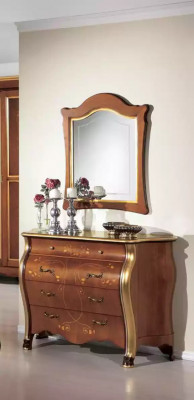 Bedroom furniture dresser with mirror luxury classic furniture set 2-piece