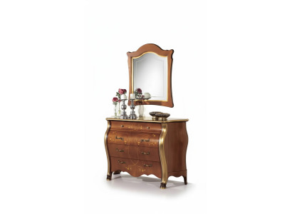 Bedroom furniture dresser with mirror luxury classic furniture set 2-piece