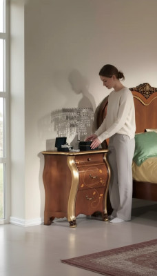 Nightstands Nightstand Classic Design Furniture Wood Brown Side Tables