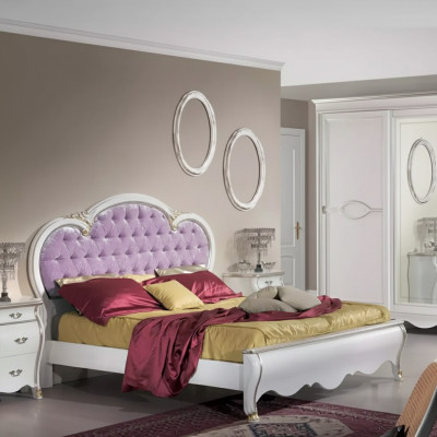 Bed padding design luxurious double Chesterfield hotel beds wooden furniture bed