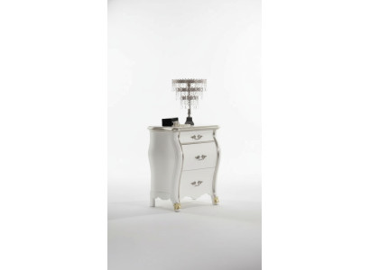 Bedside table with 3 drawers, wooden cabinet, classic design, new.
