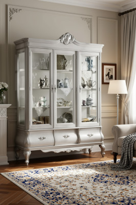 Wooden display case luxury cabinet classic sideboard furniture Italian cabinets