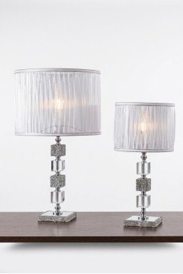Luxurious White Table Lamp Crystal Chandelier Classic Style New