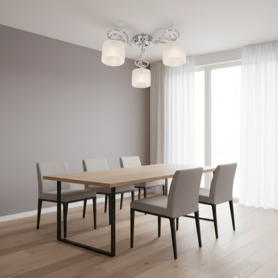 Crystal Pendant Light White Chandelier Hanging Light Ceiling Light
