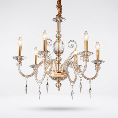 Stylish Gold Crystal Chandelier Ceiling Light Pendant New