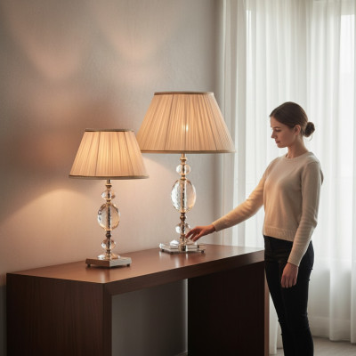 Designer Crystal Table Lamp Chandelier Living Room Decor Modern