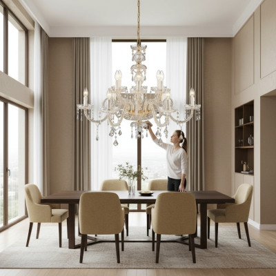 Luxury chandelier crystal pendant ceiling light modern
