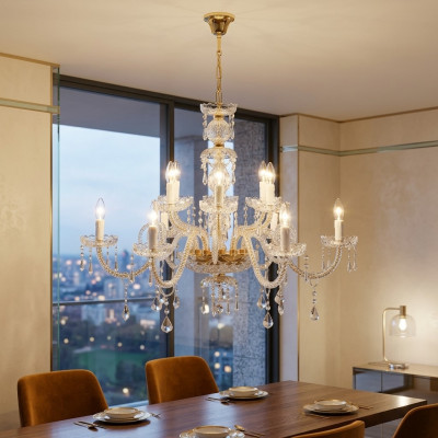 Luxury chandelier crystal pendant ceiling light modern