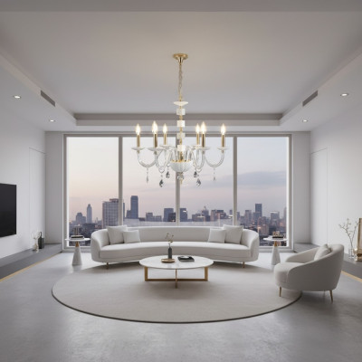 Hanging chandelier white crystal chandelier luxury chandelier lamp lighting