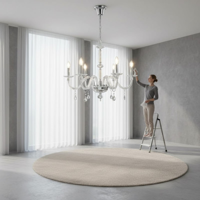 Crystal Pendant Light Chandelier Hanging Lamp Ceiling Light