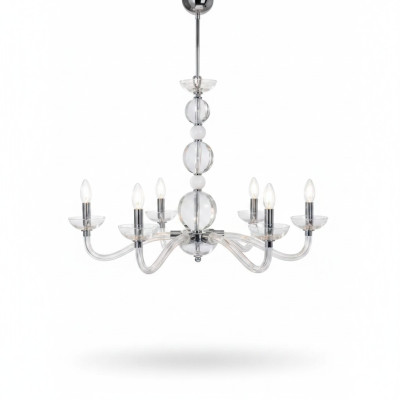 Crystal chandelier pendant ceiling lamps, 6x new lamps