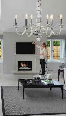 Crystal chandelier white chandelier ceiling light chandelier