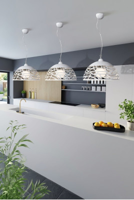 White chandelier ceiling pendant lighting lamp dining room