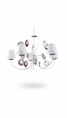 Luxurious 4x lamp chandelier ceiling light Art Deco white new