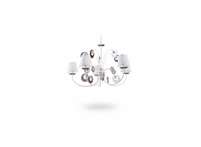 Luxurious 4x lamp chandelier ceiling light Art Deco white new