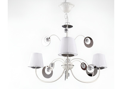 Luxurious 3x Lamp Chandelier Ceiling Light Art Deco White New