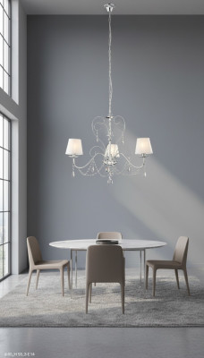 Luxurious Crystal Pendant Light Stylish 3x Lamp Ceiling Chandelier