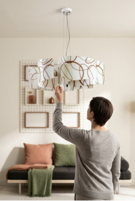 Chandelier Style Contemporary Ceiling Light White Beautiful Lamp