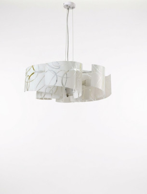 Stylish Chandelier Modern White Pendant Lamp with 6x Bulbs