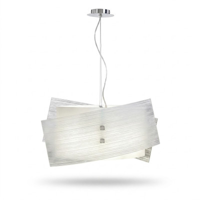 Modern white pendant chandelier with 2x lamps Stylish ceiling light