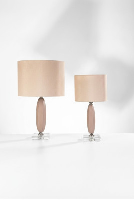 Beige crystal chandelier table lamp, classic table lampshade, new