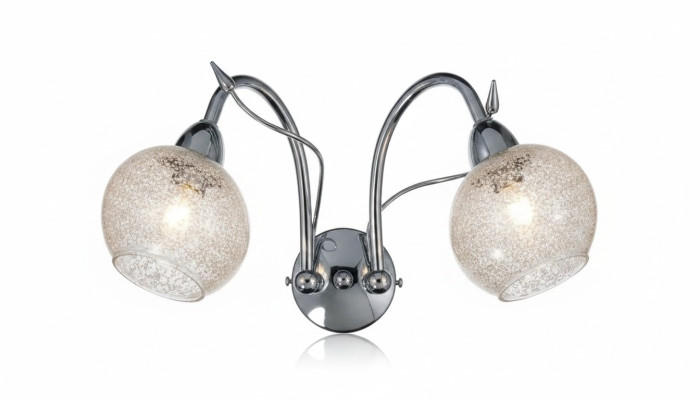 Luxurious wall lamp grey 2x round shape lamps decor