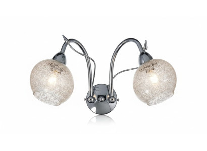 Luxurious wall lamp grey 2x round shape lamps decor