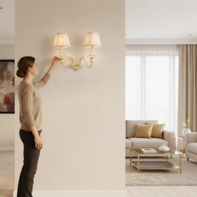 Stylish wall lamp classic wall lamp in gold luxurious chandelier