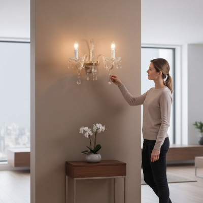 Classic Wall Lamp Luxury Chandelier Crystal Lamp Lustre Style