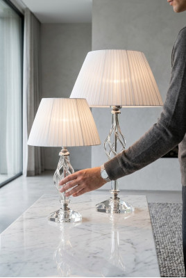 Antique Style Table Lamp Crystal Light White Table Lamp New