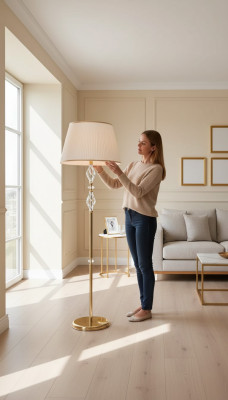 Floor lamp lights gold furniture lamp standing living room new classic