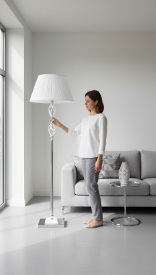 Crystal floor lamp, standing lamp, stand, luxury lights, lamps, lamp, white